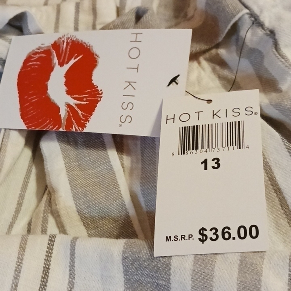 Hot Kiss NWT High Waist Striped Pants - Picture 5 of 5
